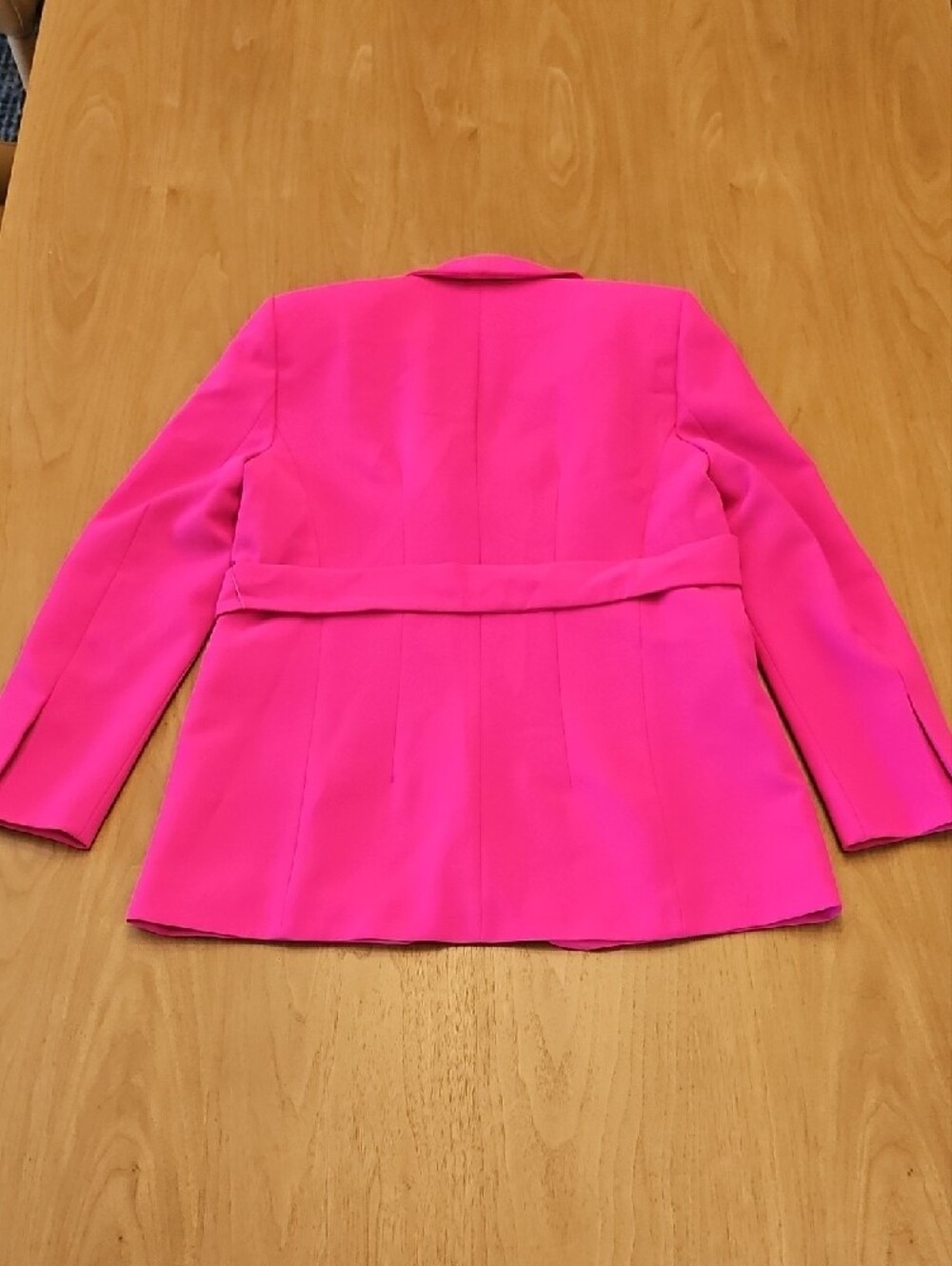 🔥Zara Vibrant Pink Wide-Leg Pantsuit with Belted Blazer - Picture 5 of 16